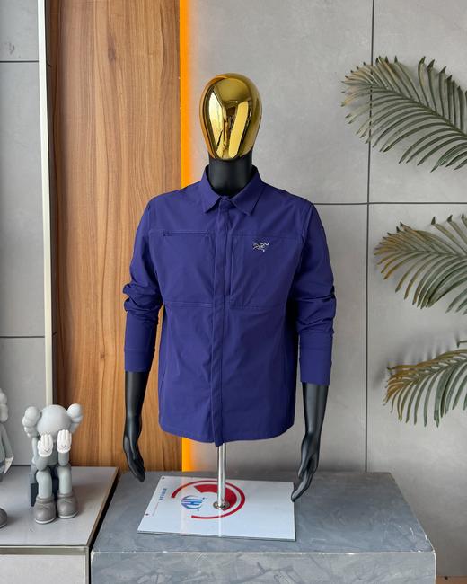 茑家刺绣款 CRONIN Cotton Overshirt 弹力防风防雨翻领衬衫夹克外套 商品图1