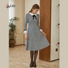 司歌收腰拼荷叶连衣裙秋冬羊毛裙A921035X 商品缩略图1