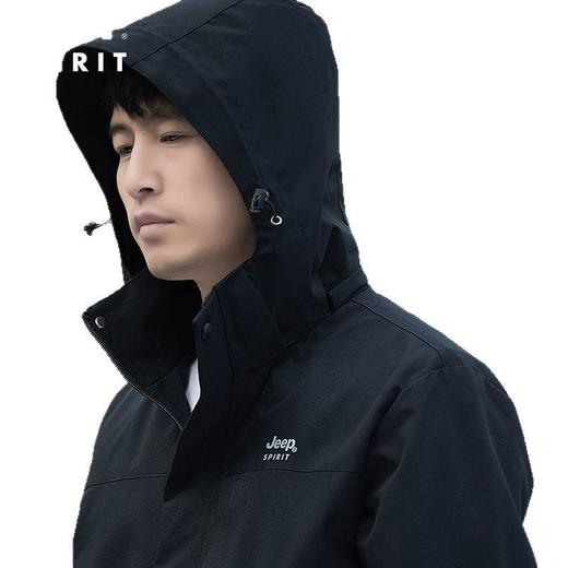 JEEP SPIRIT春秋款夹克男士时尚休闲冲锋衣可拆卸帽子7385新 商品图4