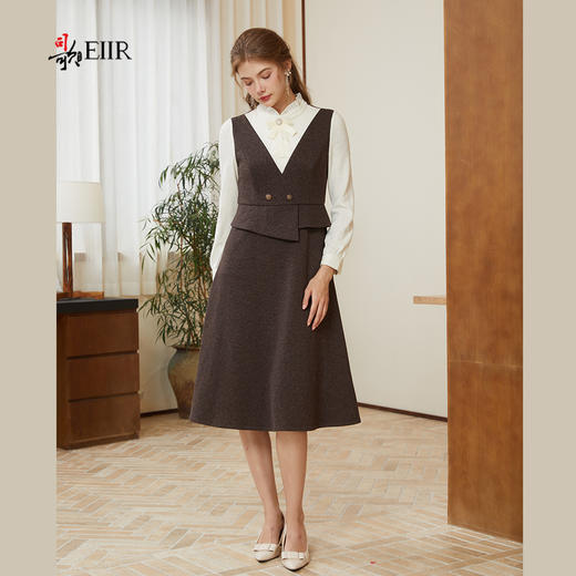 司歌假两件连衣裙秋冬收腰A921137X 商品图1