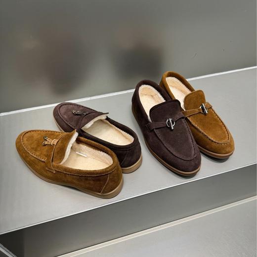 复古金属扣真皮乐福鞋！女款2025新款百搭显瘦一脚蹬懒人加绒毛毛鞋！ 商品图4