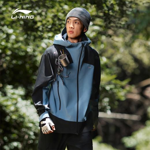 李宁户外CF溯万龙甲冲锋衣黑龘男女同款防风排湿单层冲锋衣AEMV023 商品图2