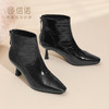 信诺妈妈鞋女真皮细跟时装靴子法式气质短靴加绒棉鞋2025冬季新款X5M097-268 商品缩略图0