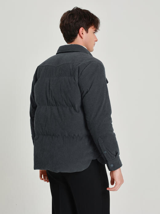 callisto卡其灯芯绒轻工装鹅绒羽绒服 商品图9