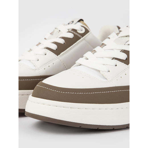 GXG通勤男鞋拼接厚底牛皮板鞋百搭休闲鞋 商品图4