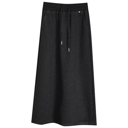 加绒保暖垂感修身直筒裙，松紧腰休闲半身裙显瘦高腰长裙MYX-KDFY-01265-L 商品图4