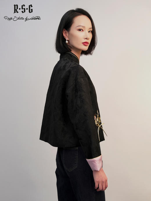 郭培成衣RSG2025冬季新品青芜新中式提花刺绣盘扣加厚外套气质女 商品图1