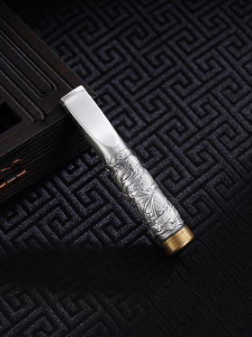 子佩集S999银【福缘集祥】烟嘴【BX028048】纯银小摆件-关公仿古镀金2410