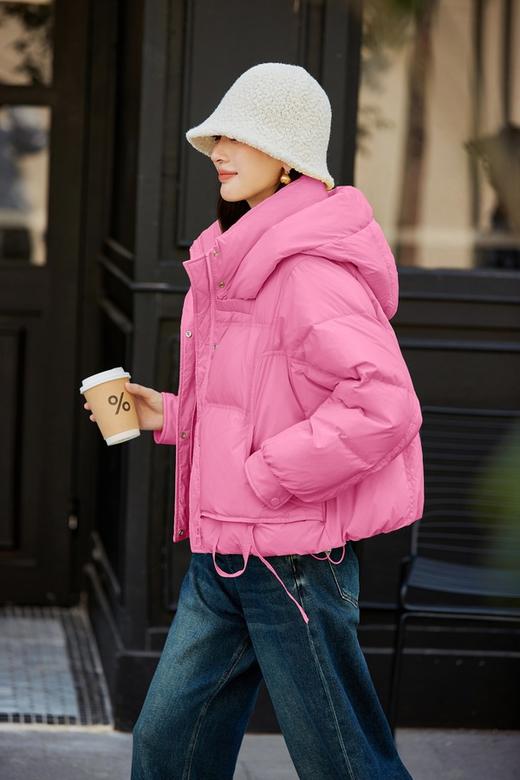LNNNS 玫红色甜美保暖羽绒服外套 21768 商品图1