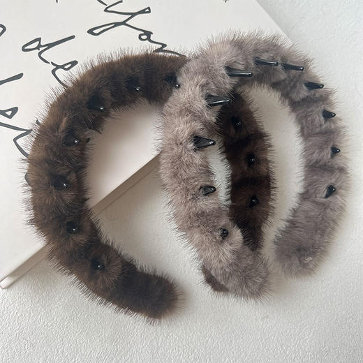 豹纹毛绒齿梳发箍-纪念日百货门店同款167749021 商品图4