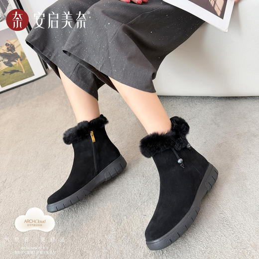 ARCHCONTACT安启美奈休闲舒适百搭加绒短靴53075 商品图2