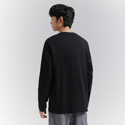 GXG男装【花体绣花】25春季简约圆领舒适纯棉男式长袖T恤K&C 商品图3