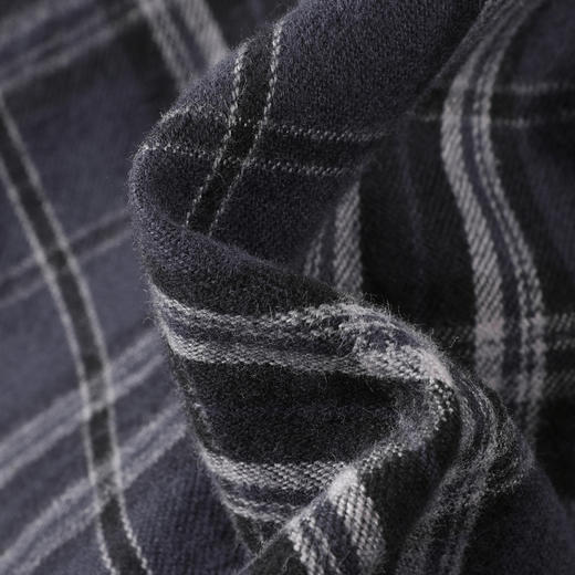 GXG男装【棉100%】25秋季时尚潮流撞色格纹翻领休闲男式长袖衬衫K&C 商品图11