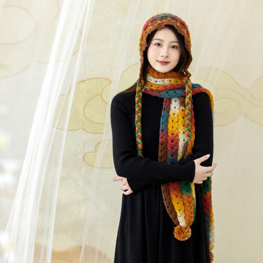 苏苏姐家古昀绞花套装手工diy钩针编织毛线团帽子围巾羊毛材料包 商品图1