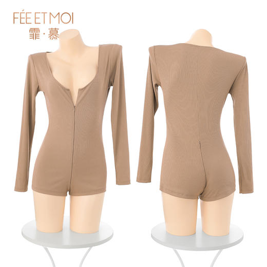 【情趣内衣】霏慕 瑜伽尤物拉链开裆连体衣7050 商品图11