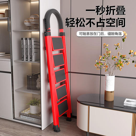 家用梯子伸缩工程梯折叠多功能升降人字梯伸缩室内阁楼梯加厚两用 商品图2