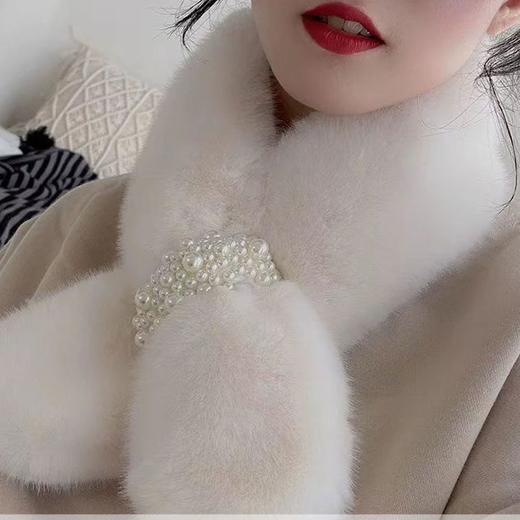 爆款！【小来】秋冬珍珠绒绒围脖，软绒围巾，亲肤舒适，温暖软糯，优雅显气质，百搭神器 商品图3