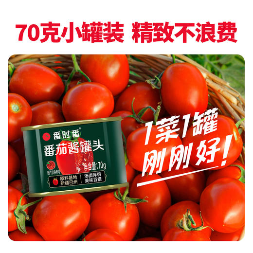 【番时番】新疆番茄酱罐头 星级大厨提味的秘密神器 小罐70g 一次一罐更方便 商品图4