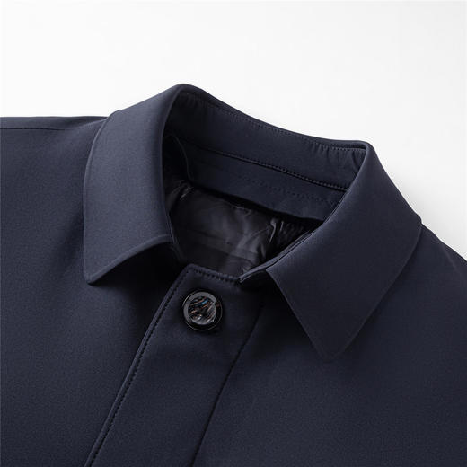 【90鸭绒】罗蒙冬季羽绒服男士中长款翻领干部时尚爸爸装行政风衣男士外套 商品图7