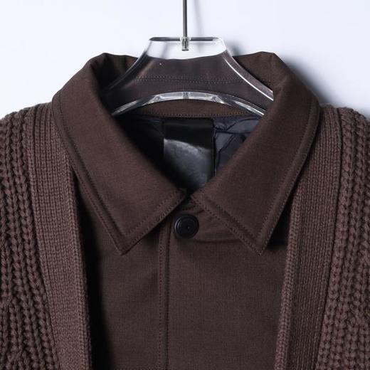 H905SDSA男士秋冬新款痞帅男装韩版翻领针织羽绒服外套拼接百搭时尚 商品图2