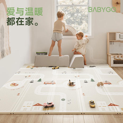 【BG】BABYGO 儿童爬行垫XPE折叠垫防摔静音宝宝学步垫子环保无毒材质 商品图0