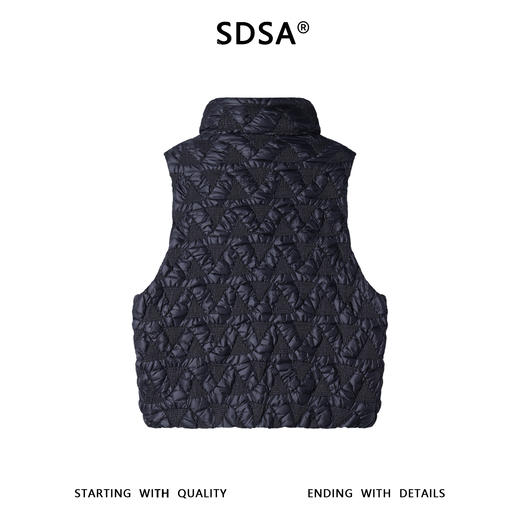 23955SDSA男士秋冬新款痞帅男装韩版简约鹅绒马甲拉链立领百搭时尚上衣 商品图5