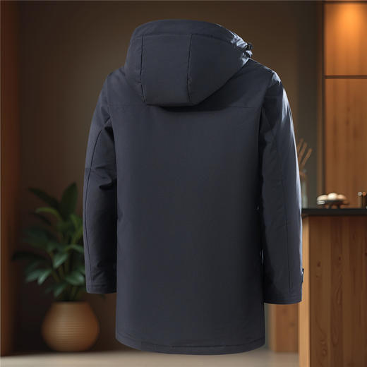 【可拆卸帽】罗蒙羽绒服冬季加厚保暖棉服中老年可拆卸兔毛领舒适外套 商品图4