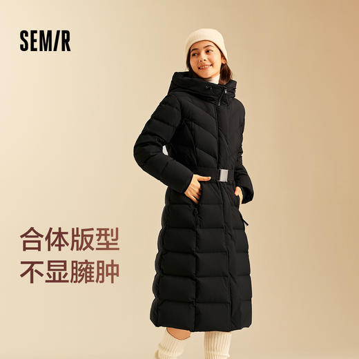 森马中国国家地理系列羽绒服女冬季长款三防加厚90绒子时尚鹅绒服 商品图1