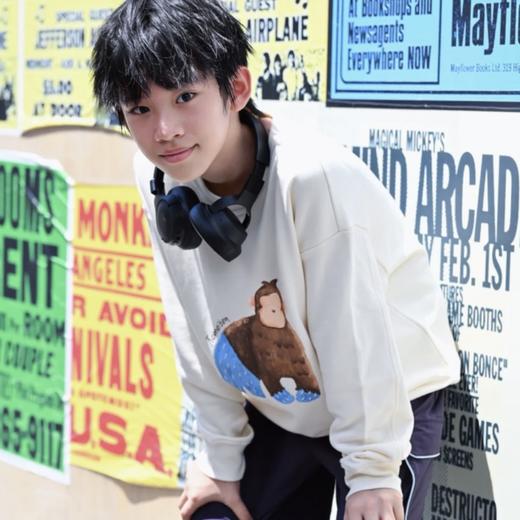 爱棵米儿童印花圆领卫衣|100%棉，亲肤软糯不闷汗 商品图0