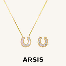 ARSIS｜流光系列 珠光马蹄项链 金色