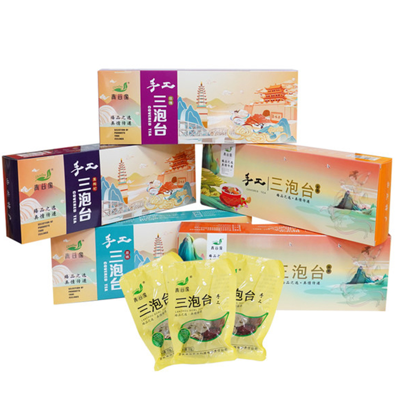 青谷家 手工三泡台（原味，黑枸杞，金菊，玫瑰，水果）440g/55g*8 袋