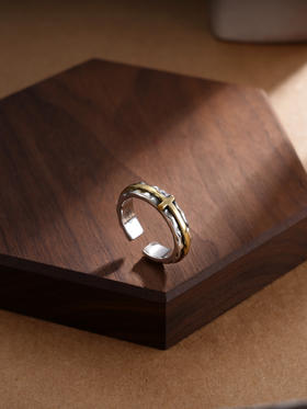 子佩集S925银【十字之约】戒指【RMR313】纯银仿古金色十字架镀金2410