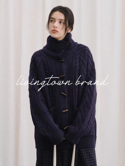 LIVINGTOWN/LT羊毛混纺牛角扣外套 商品图1