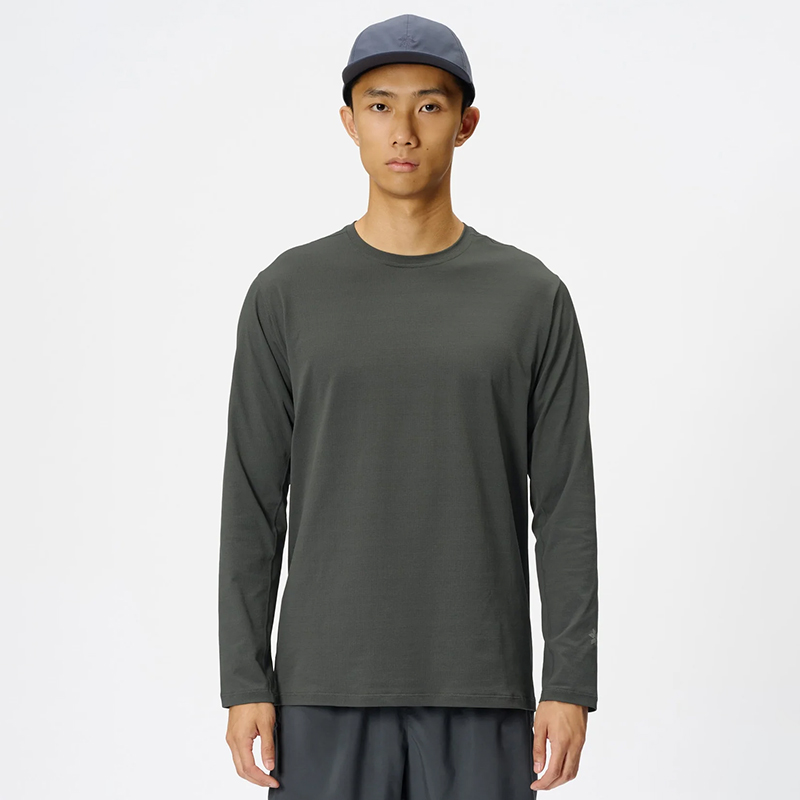Goldwin WF-Dry L/S T-shirt 男装细华夫格速干运动长袖圆领T恤