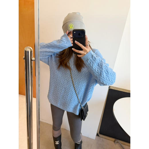2511411   羊绒 立体麦穗 针织毛衣 商品图5