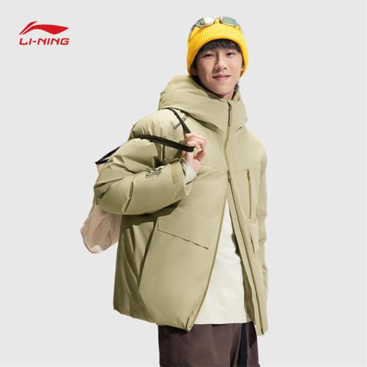 李宁户外CF溯万龙甲冲锋羽绒服黑龘男子反光防风防泼水宽松鸭绒冲锋羽绒服AYMV159 商品图2