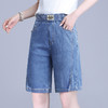 大码天丝牛仔短裤女夏季薄款新款宽松胖mm松紧腰冰丝裤子五分外穿 商品缩略图3