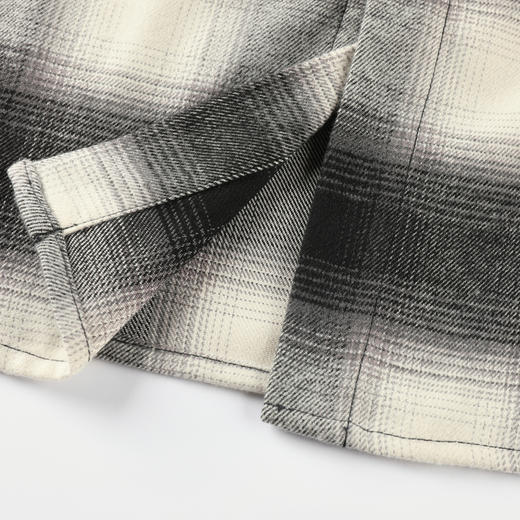 GXG男装25秋季潮流休闲格纹复古简约宽松舒适男式翻领长袖衬衫K&C 商品图11