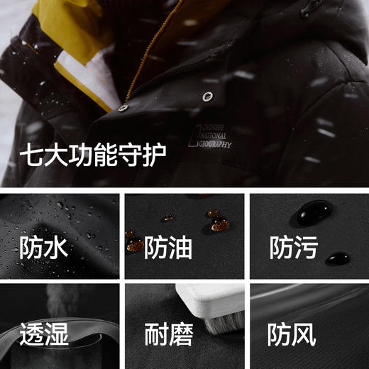 森马中国国家地理系列羽绒服男冬80绒子防雨防风长款外套户外登山 商品图2