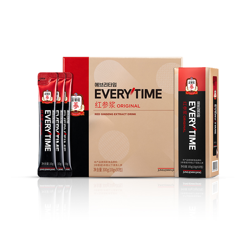 纯红参浆 | 正官庄EVERYTIME红参浓缩浆口服液，10g*30包
