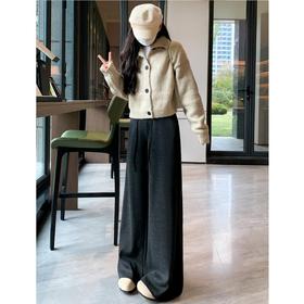 25年新款【喵小仟 加绒直筒糯米裤】【浅灰色预售5-7天发货】