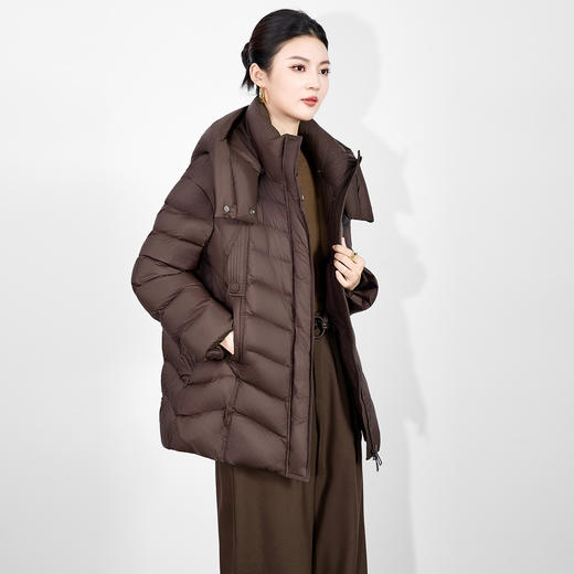 「高货wl」全新升级【铂金会员661/天猫889/差价228】(04749)洛诗琳帽子可拆卸羽绒服2025冬季气质泡芙蓬松保暖外套女 商品图2