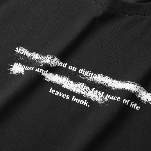 GXG男装【100%棉】25秋季时尚创意虚化字母圆领休闲男式长袖T恤K&C 商品图5