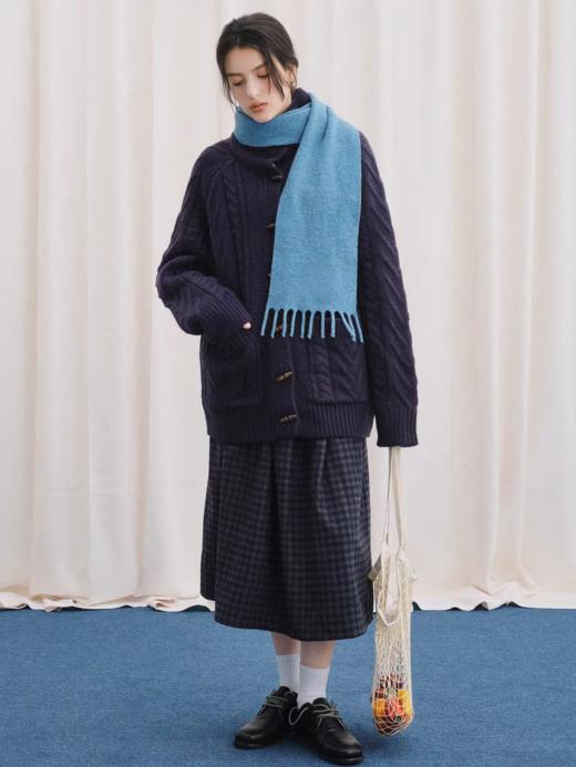 LIVINGTOWN/LT羊毛混纺牛角扣外套 商品图3