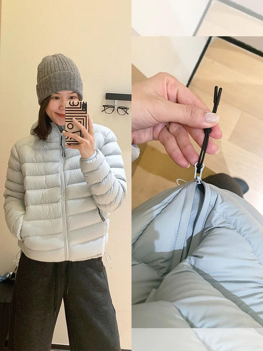 【冬季女装 （预售3-8天） 2025秋冬排骨羽绒轻羽绒 服云感泡芙安心90白鸭绒连帽羽绒服 商品图1