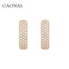 GAONAS 贵气时髦豪镶金色耳圈11687ERG 商品缩略图0