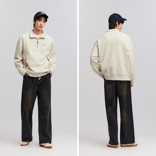 森柔|森马中国国家地理嘉绒系列卫衣男春半开襟立领上衣简约户外 商品图3