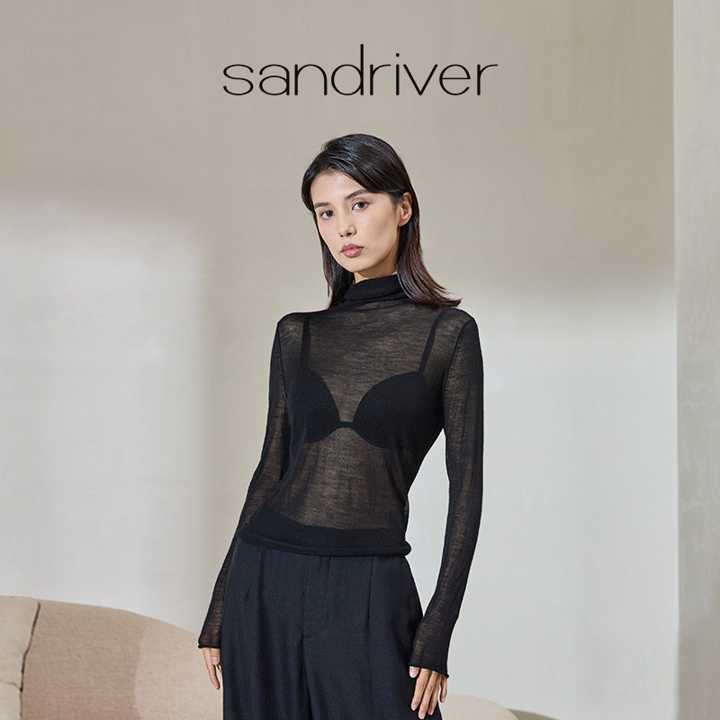 超轻薄羊绒高领打底衫SJS96W001N