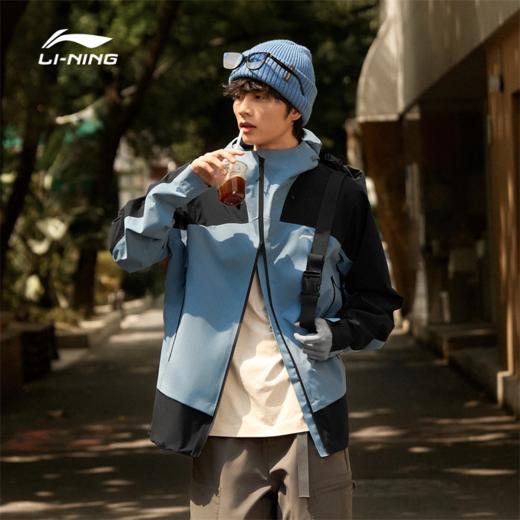 李宁户外CF溯万龙甲冲锋衣黑龘男女同款防风排湿单层冲锋衣AEMV023 商品图3