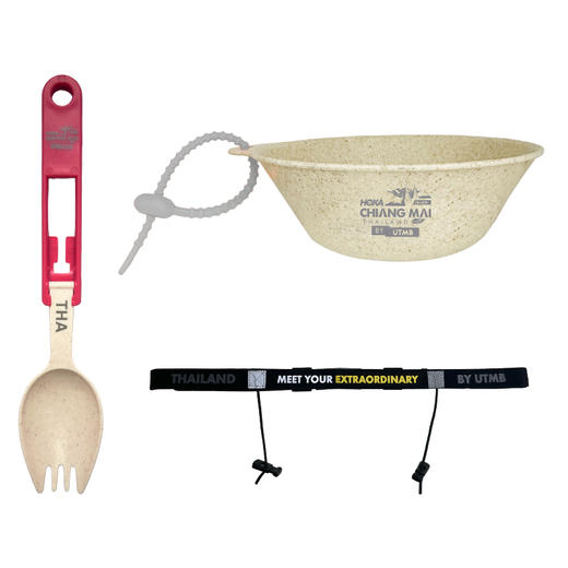 泰国清迈by UTMB®限定版环保餐具套装（叉勺+碗、叉勺+碗+号码布腰带）户外跑步运动越野跑出现便捷餐具 商品图3